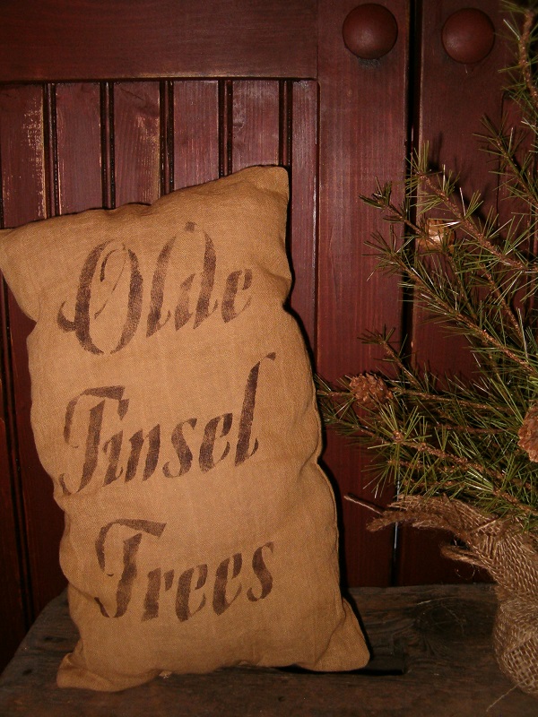 olde tinsel trees pillow or towel