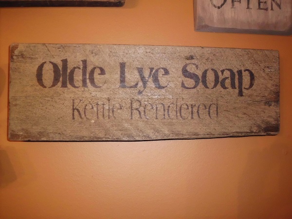 Olde Lye Soap sign