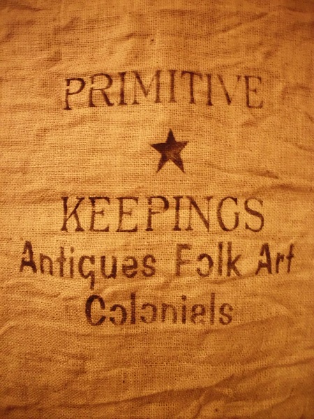 primitive keeping burlap sack