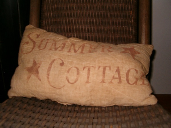 Summer cottage pillow