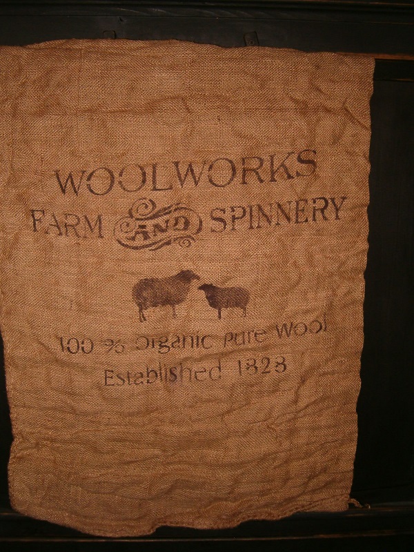 large woolworks burlap sack