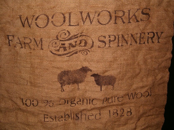 large woolworks burlap sack