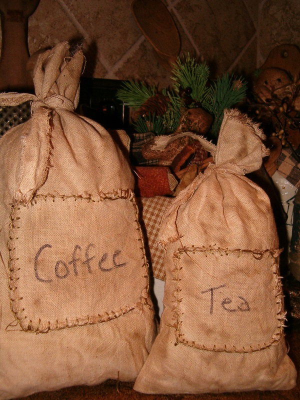 coffee and tea sack set