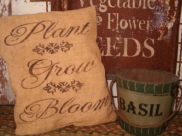 plant grow bloom pillow