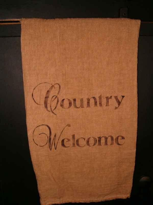 country welcome towel