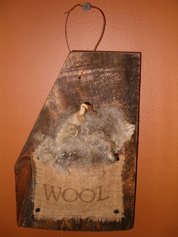 wool barnwood hanger