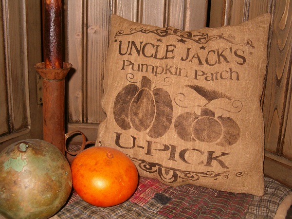 Uncle Jacks pumpkin patch pillow