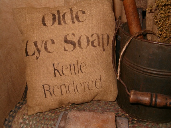 Olde Lye Soap pillow