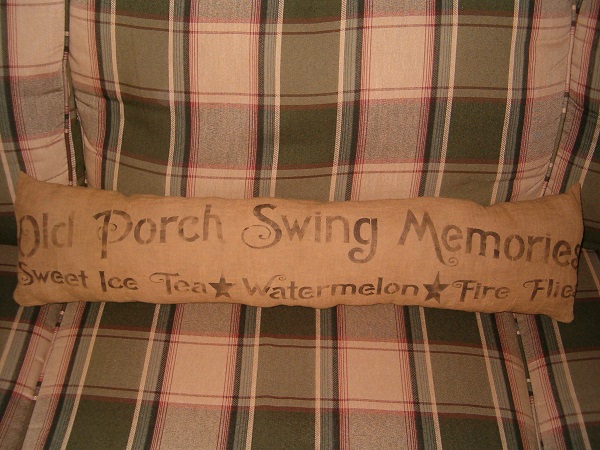 porch swing memories pillow