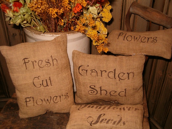 set of 4 garden pillows