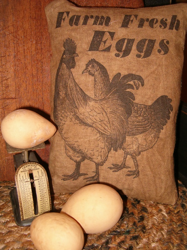 Farm Fresh Eggs pillow