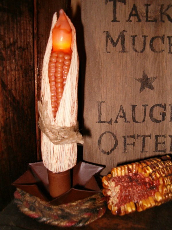 corncob battery operated candle