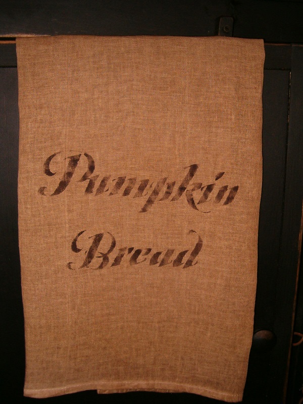 pumpkin bread towel