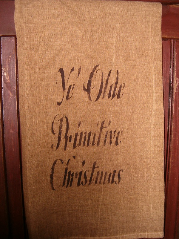 ye olde primitive Christmas towel