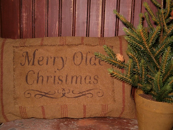 Merry olde Christmas heirloom pillow