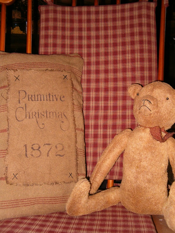 primitive Christmas 1872 pillow
