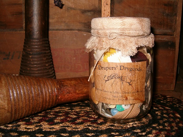 Drapers Dry Goods jar