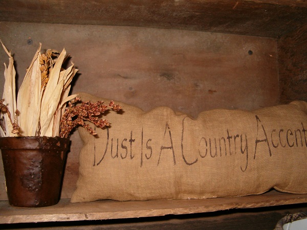rectangulr dust is a country accent pillow