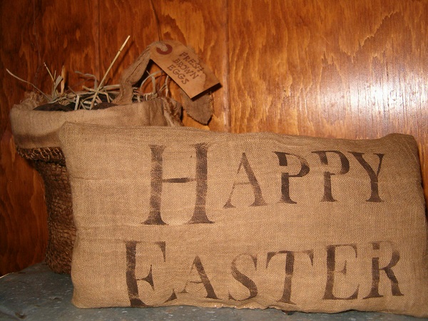 small Happy Easter pillow