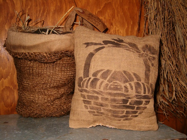 small Easter basket pillow