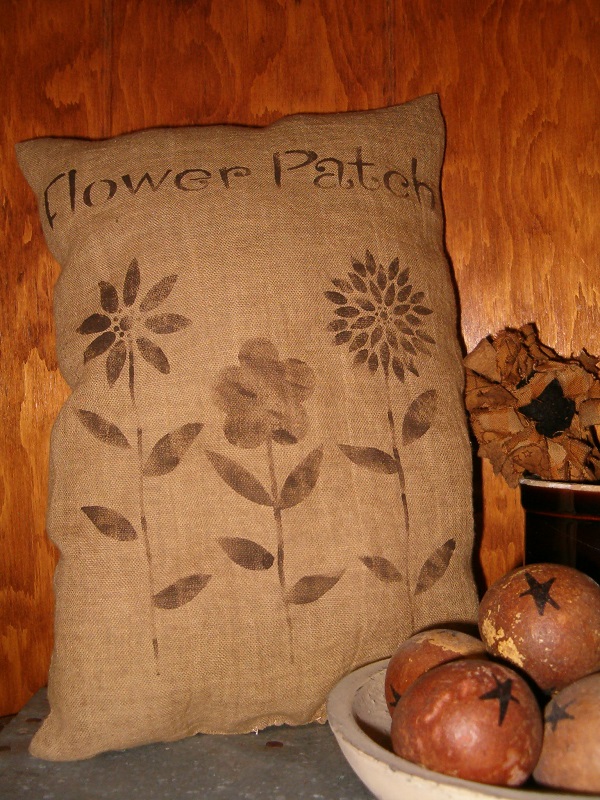 flower patch pillow or towel