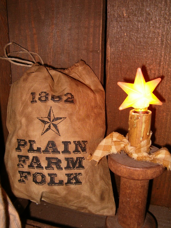 Plain Farm Folk stuffed ditty bag