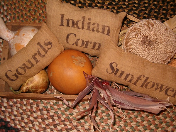 sunflowers gourds indian corn pillow set