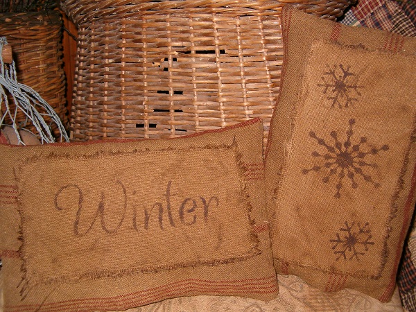 Wynter and snowflakes heirloom pillow set
