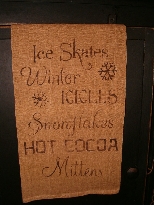 Winter words towel