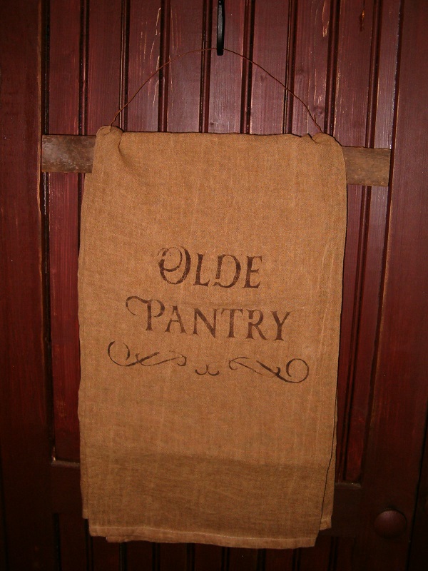 Pantry towels with lath hanger