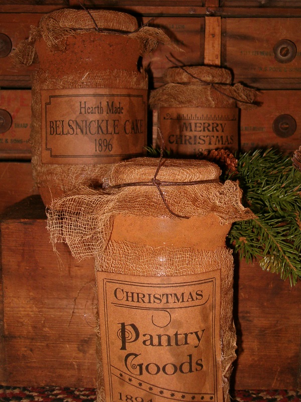 grungy Christmas jars