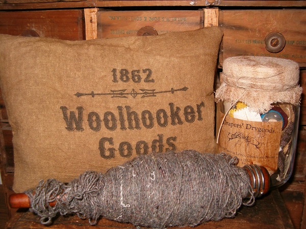 1862 woolhookers goods pillow