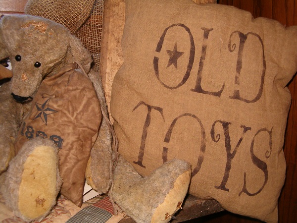 old toys pillow