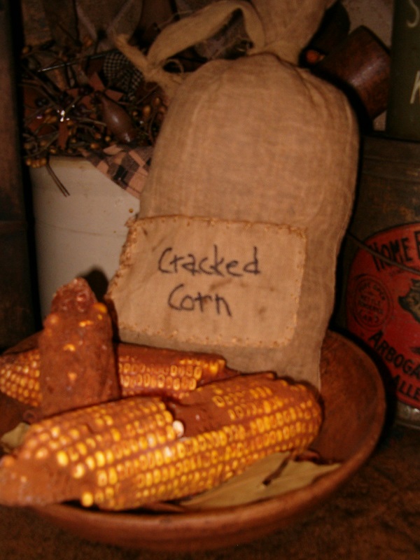 Cracked Corn patched sack
