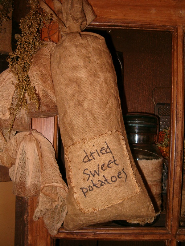 dried sweet potato patched sack