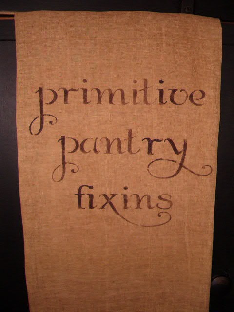 Primitive pantry fixins towel