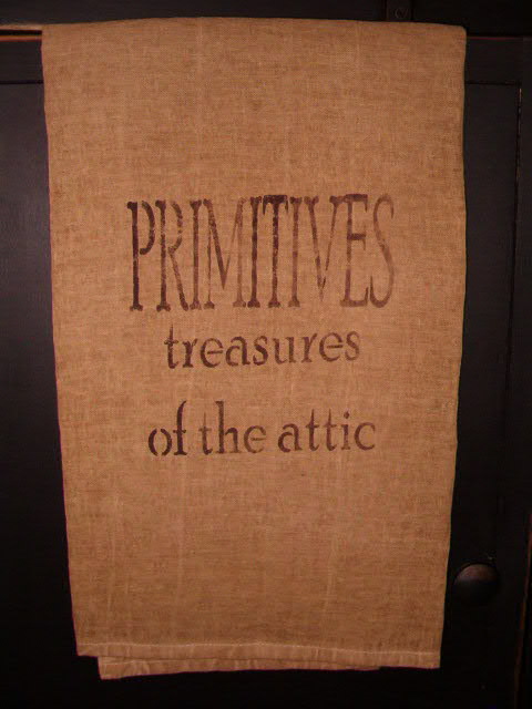 Primitives treasures of the attic towel