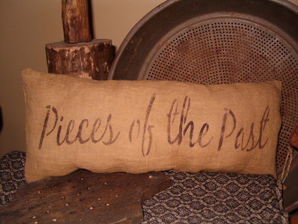 pieces of the past pillow