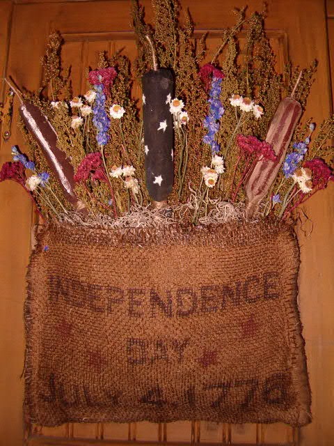 Independence Day firecracker burlap sack