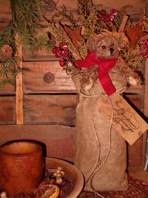 Christmas blessings stuffed sack