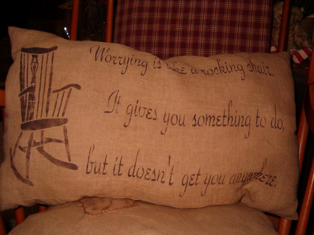worrying pillow