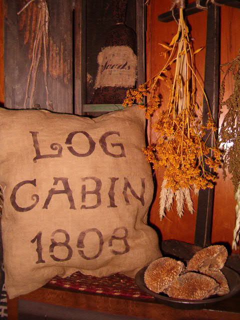 log cabin 1808 pillow