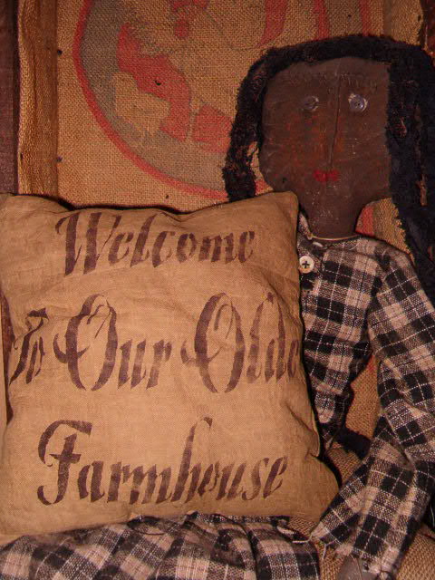 welcome to our olde farmhouse pillow