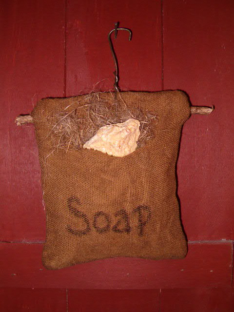 hanging heirloom soap pouch
