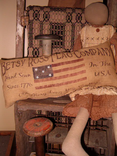 Betsy Ross Flag Co pillow