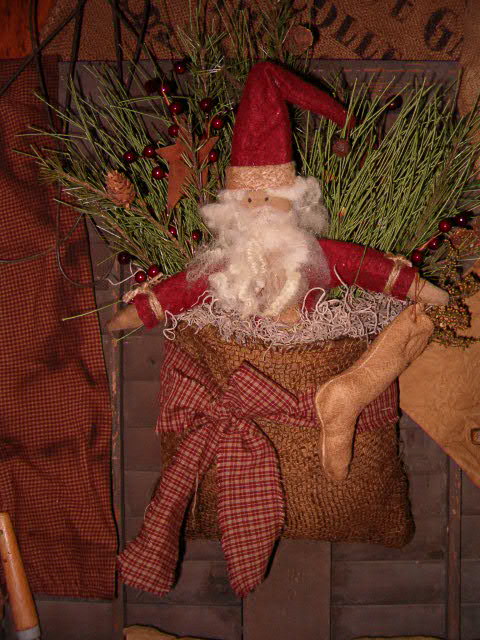 burlap Santa sack