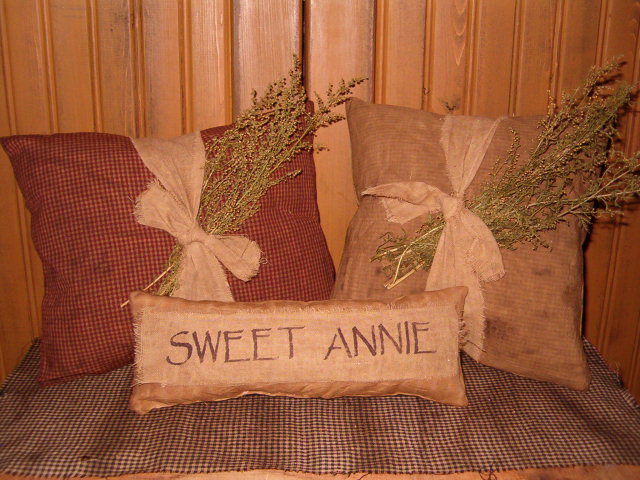 sweet annie tie pillows
