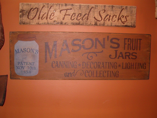 Masons Fruit Jars sign