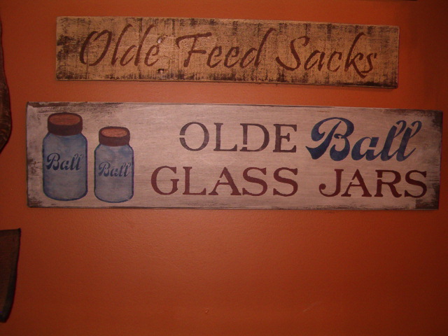 Olde Ball Glass Jars sign