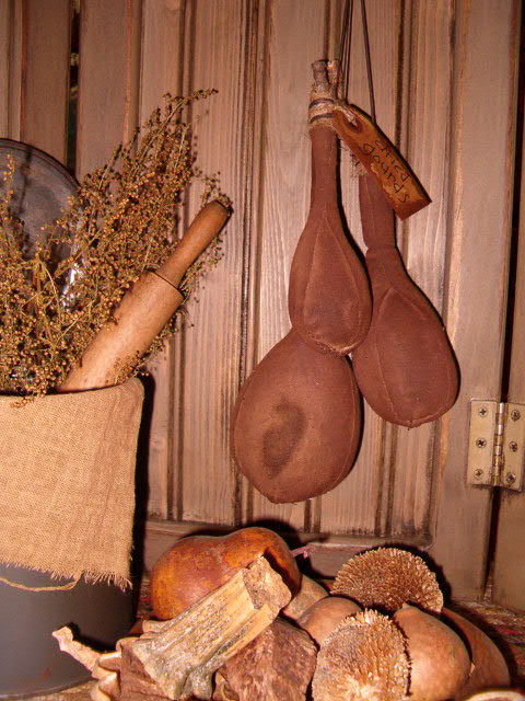 small hanging longneck gourds